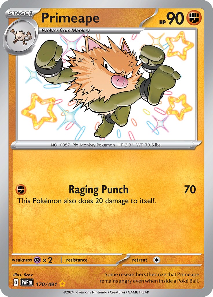 Primeape (170/091) [Scarlet & Violet: Paldean Fates] | Gamers Paradise