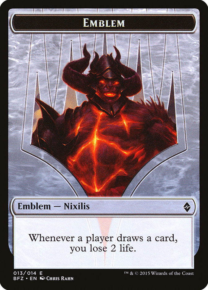 Ob Nixilis Reignited Emblem [Battle for Zendikar Tokens] | Gamers Paradise