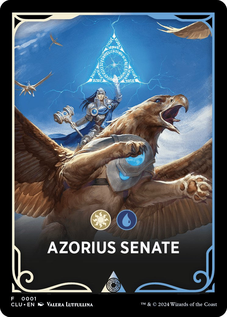 Azorius Senate Theme Card [Ravnica: Clue Edition Tokens] | Gamers Paradise