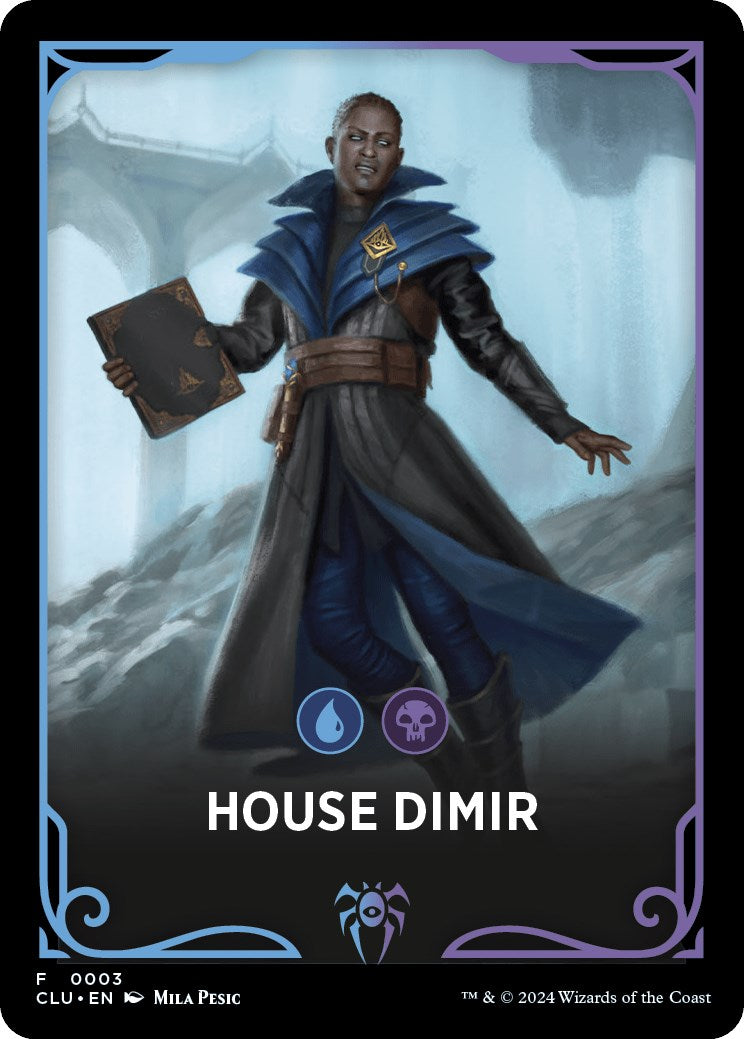 House Dimir Theme Card [Ravnica: Clue Edition Tokens] | Gamers Paradise