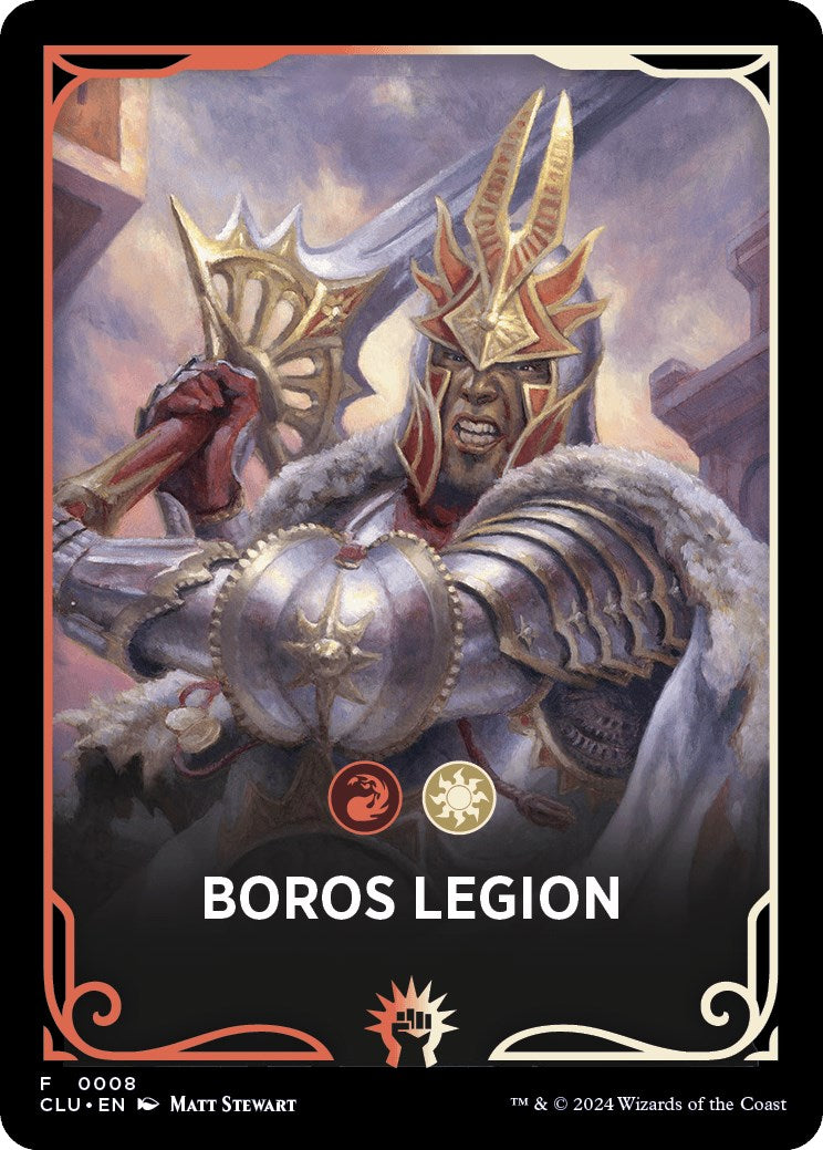 Boros Legion Theme Card [Ravnica: Clue Edition Tokens] | Gamers Paradise