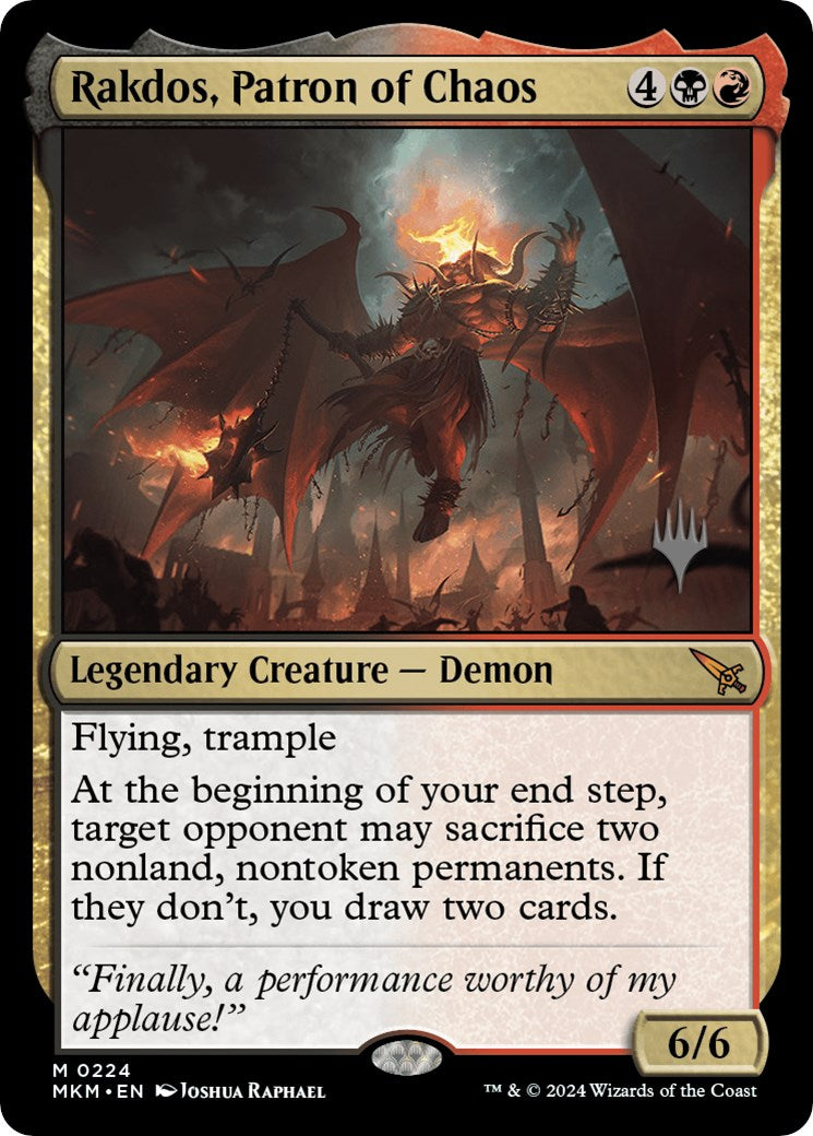 Rakdos, Patron of Chaos (Promo Pack) [Murders at Karlov Manor Promos] | Gamers Paradise