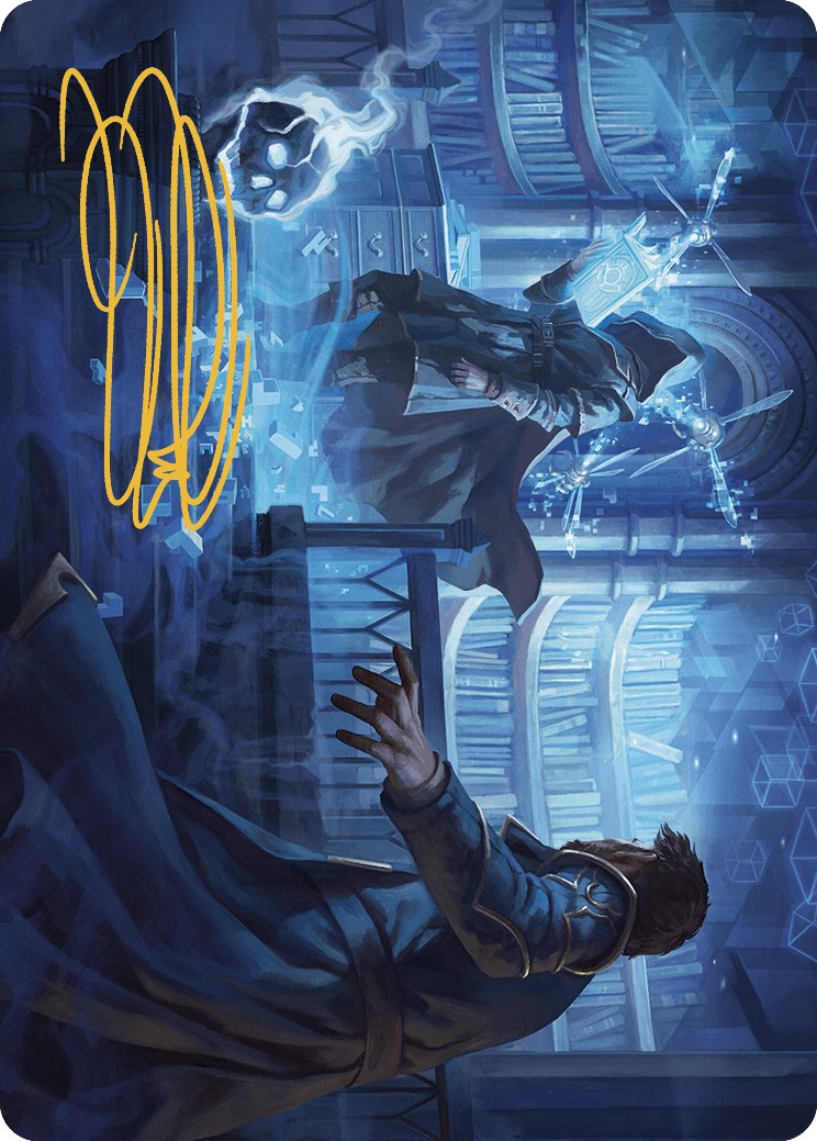 Intrude on the Mind Art Card (Gold-Stamped Signature) [Murders at Karlov Manor Art Series] | Gamers Paradise