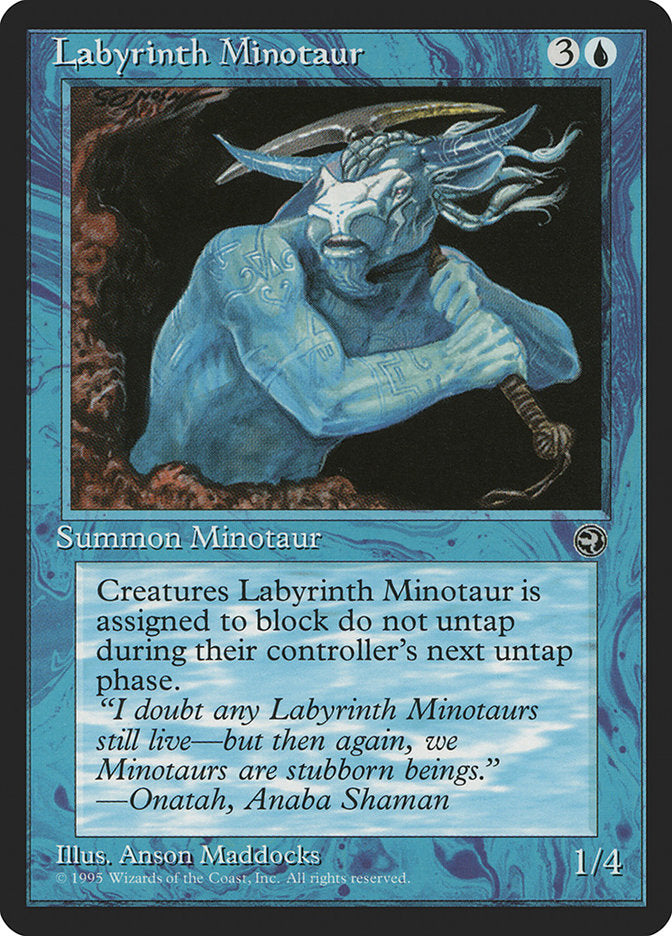 Labyrinth Minotaur (Onatah Flavor Text) [Homelands] | Gamers Paradise