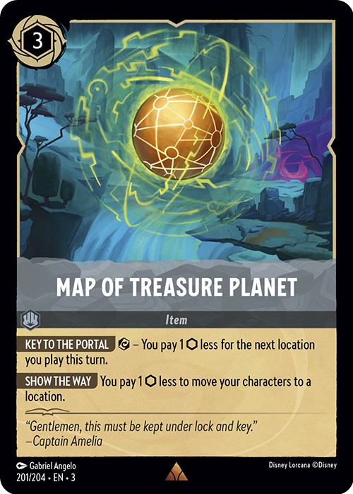 Map of Treasure Planet (201/204) [Into the Inklands] | Gamers Paradise