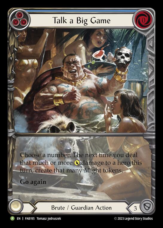 Talk a Big Game [FAB195] (Promo)  Rainbow Foil | Gamers Paradise