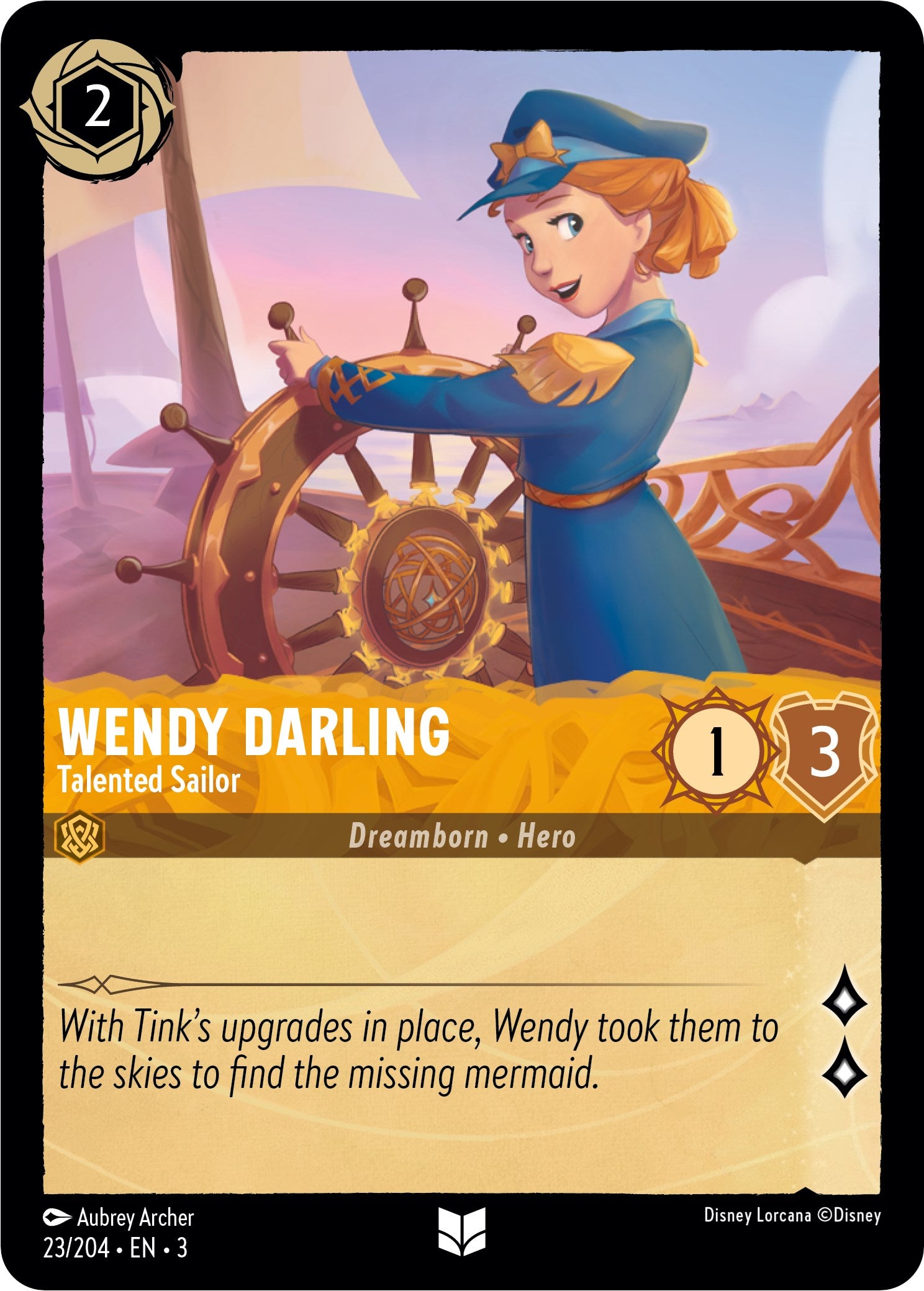 Wendy Darling - Talented Sailor (23/204) [Into the Inklands] | Gamers Paradise