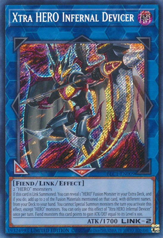 Xtra HERO Infernal Devicer [BLC1-EN009] Secret Rare | Gamers Paradise