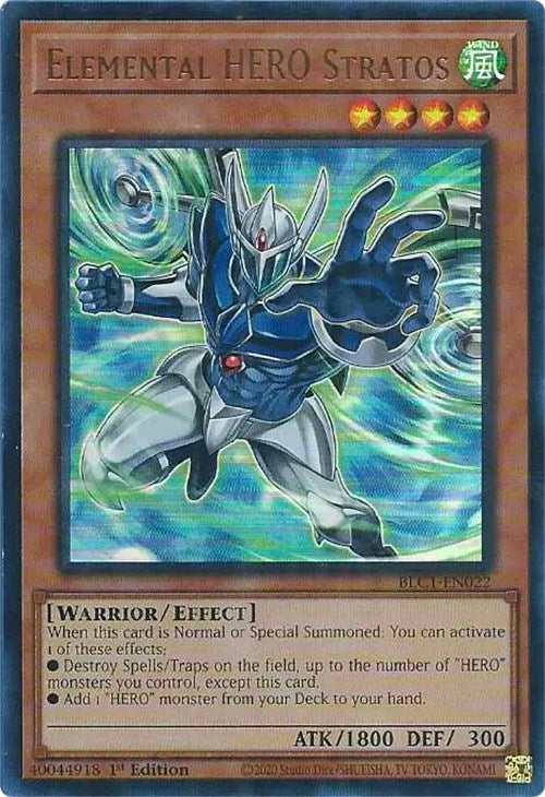 Elemental HERO Stratos (Alternate Art) [BLC1-EN022] Ultra Rare | Gamers Paradise