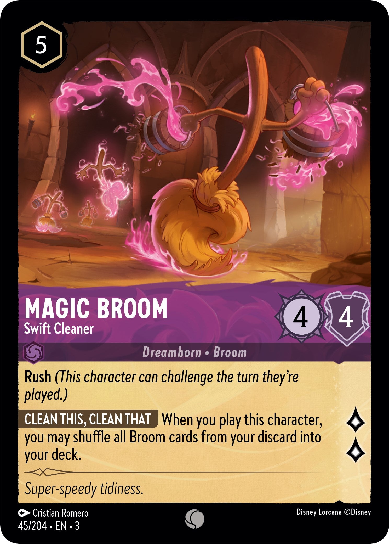 Magic Broom - Swift Cleaner (45//204) [Into the Inklands] | Gamers Paradise
