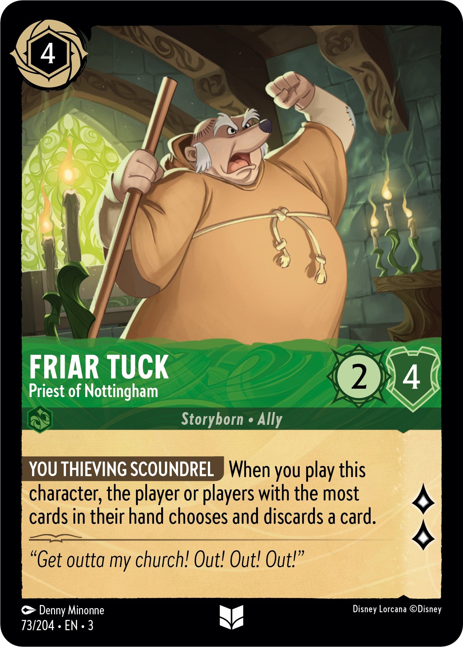 Friar Tuck - Priest of Nottingham (73/204) [Into the Inklands] | Gamers Paradise