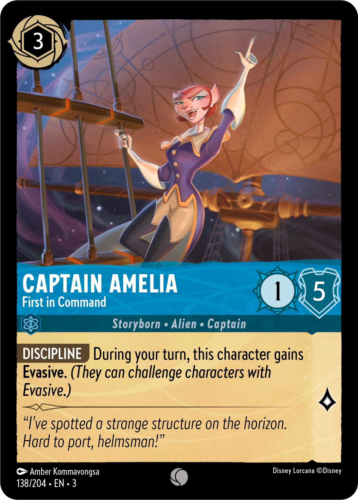 Captain Amelia - First in Command (138//204) [Into the Inklands] | Gamers Paradise