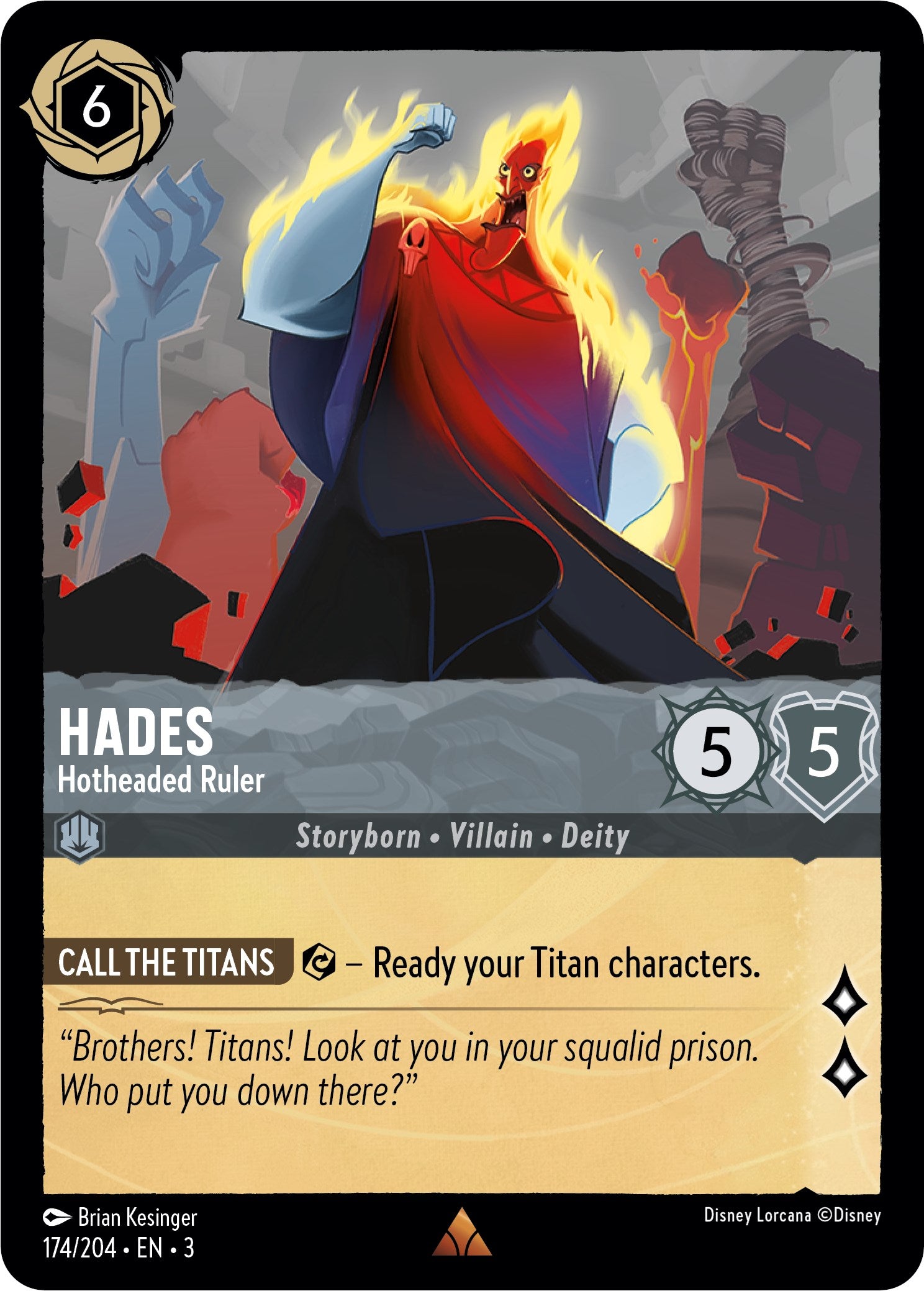 Hades - Hotheaded Ruler (174/204) [Into the Inklands] | Gamers Paradise