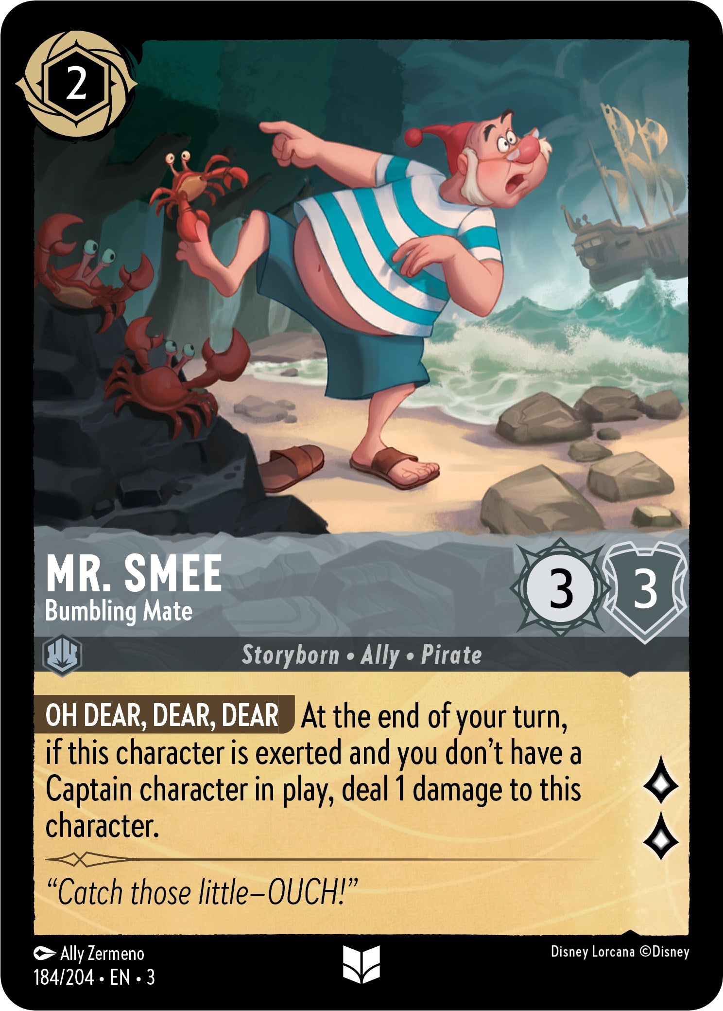 Mr. Smee - Bumbling Mate (184/204) [Into the Inklands] | Gamers Paradise