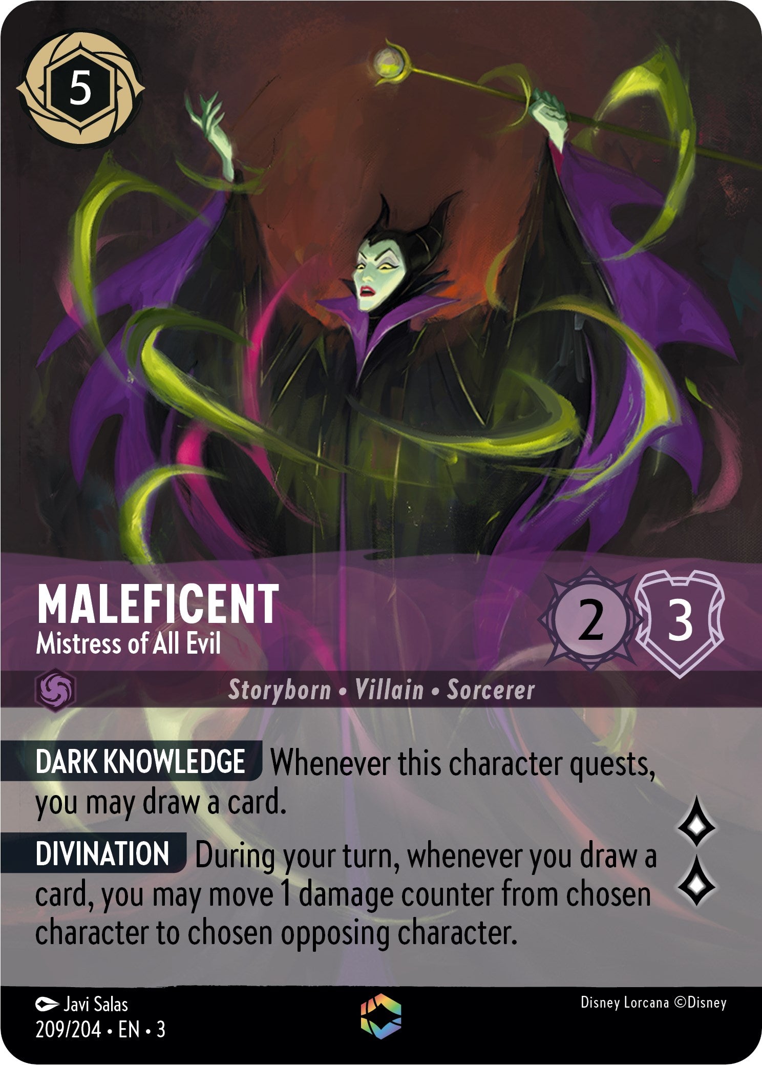 Maleficent - Mistress of All Evil (Alternate Art) (209/204) [Into the Inklands] | Gamers Paradise