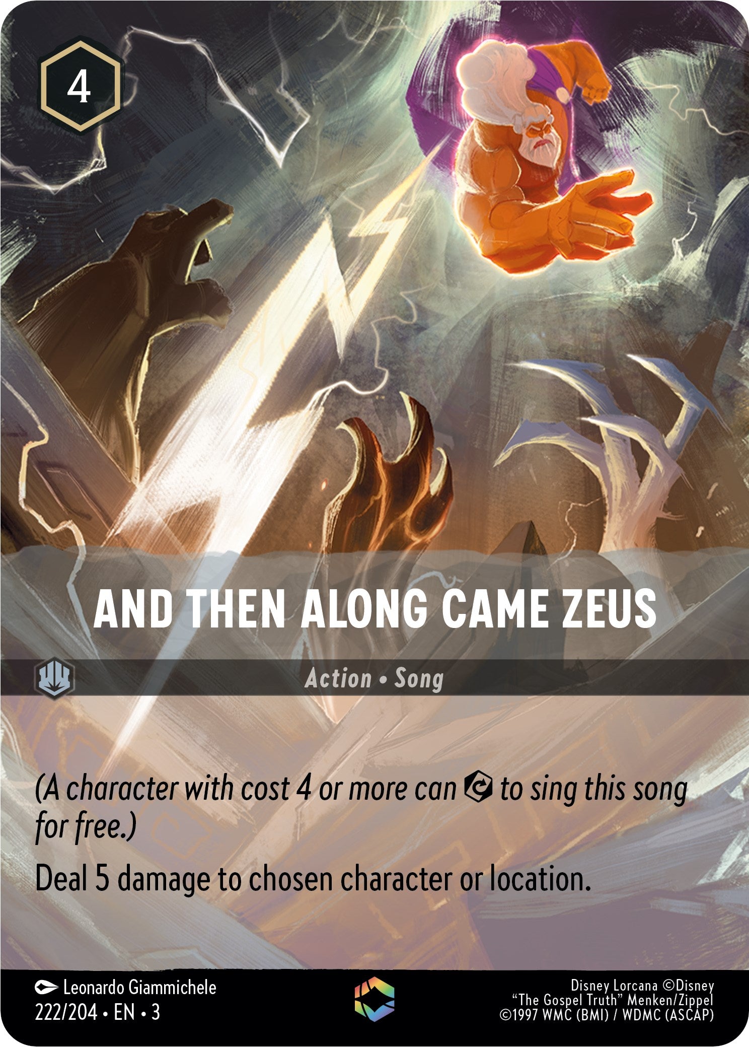 And Then Along Came Zeus (Alternate Art) (222/204) [Into the Inklands] | Gamers Paradise
