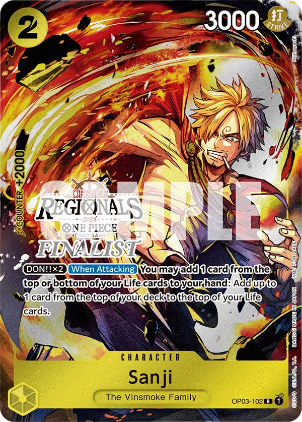 Sanji (Offline Regional 2024) [Finalist] [One Piece Promotion Cards] | Gamers Paradise