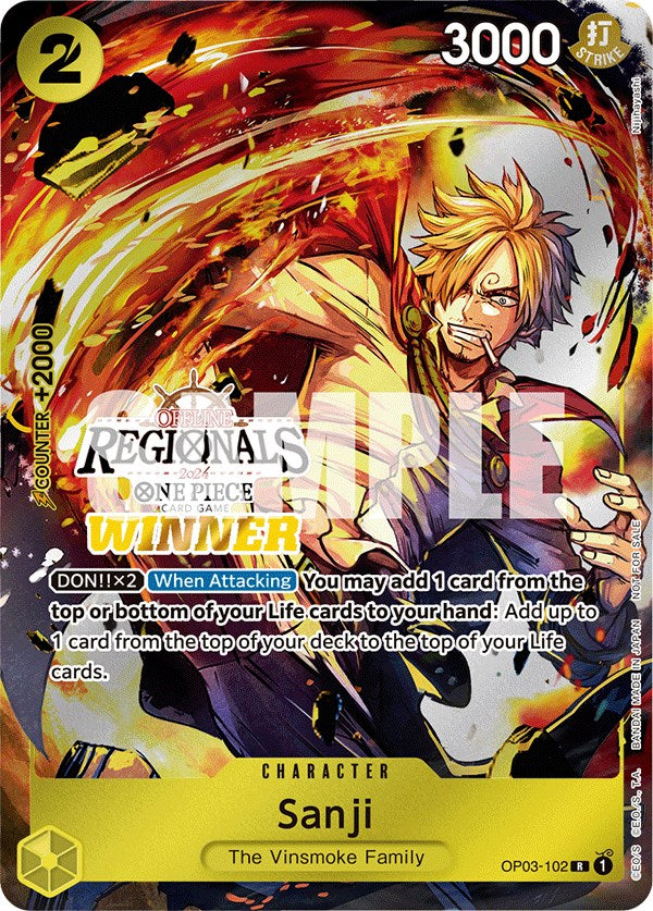 Sanji (Offline Regional 2024) [Winner] [One Piece Promotion Cards] | Gamers Paradise