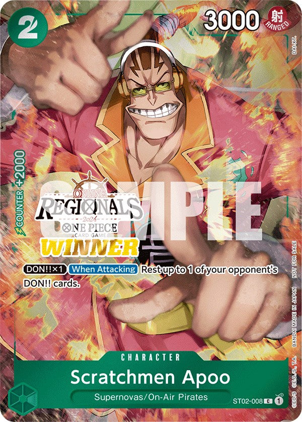 Scratchmen Apoo (Online Regional 2024) [Winner] [One Piece Promotion Cards] | Gamers Paradise