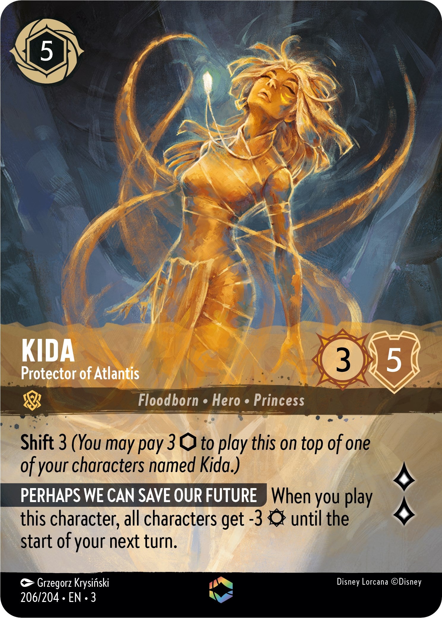 Kida - Protector of Atlantis (Alternate Art) (206/204) [Into the Inklands] | Gamers Paradise