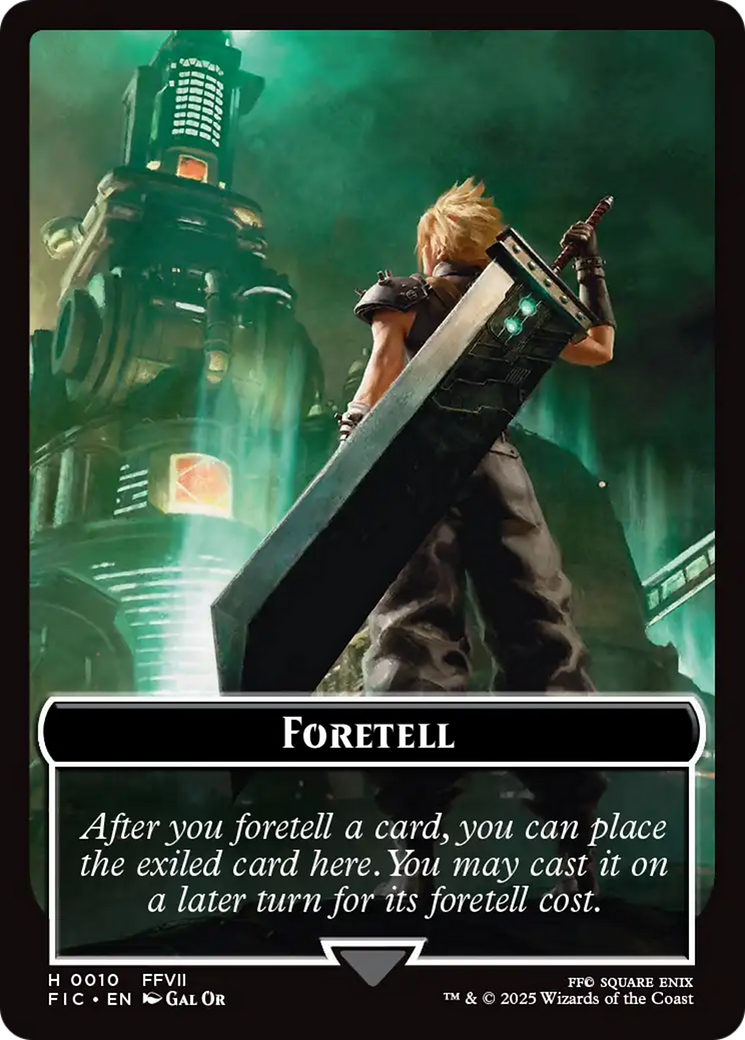 Foretell // Treasure Double-Sided Token [FINAL FANTASY Commander Tokens] | Gamers Paradise