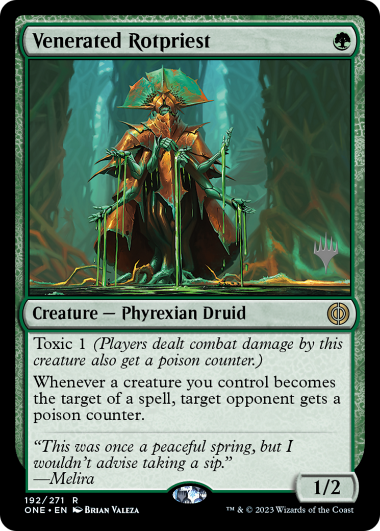 Venerated Rotpriest (Promo Pack) [Phyrexia: All Will Be One Promos] | Gamers Paradise