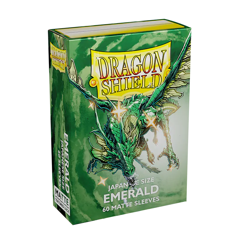Dragon Shield: Japanese Size 60ct Sleeves - Emerald (Matte) | Gamers Paradise