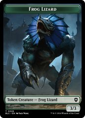 Storm Crow // Frog Lizard Double-Sided Token [Bloomburrow Commander Tokens] | Gamers Paradise