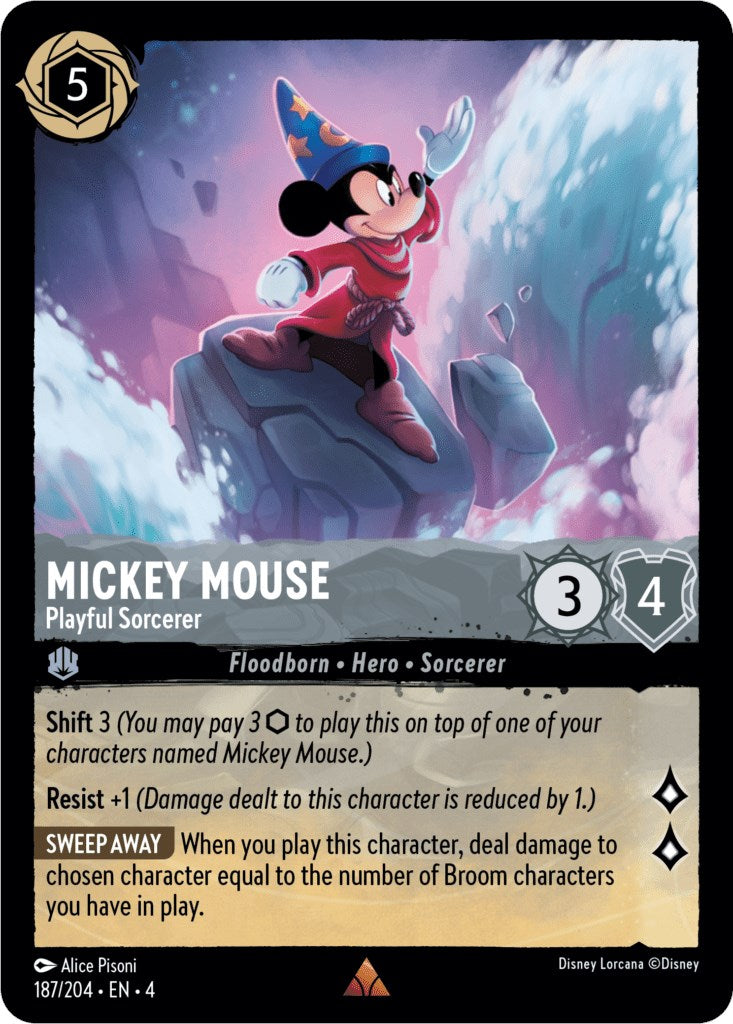 Mickey Mouse - Playful Sorcerer (187/204) (187/204) [Ursula's Return] | Gamers Paradise