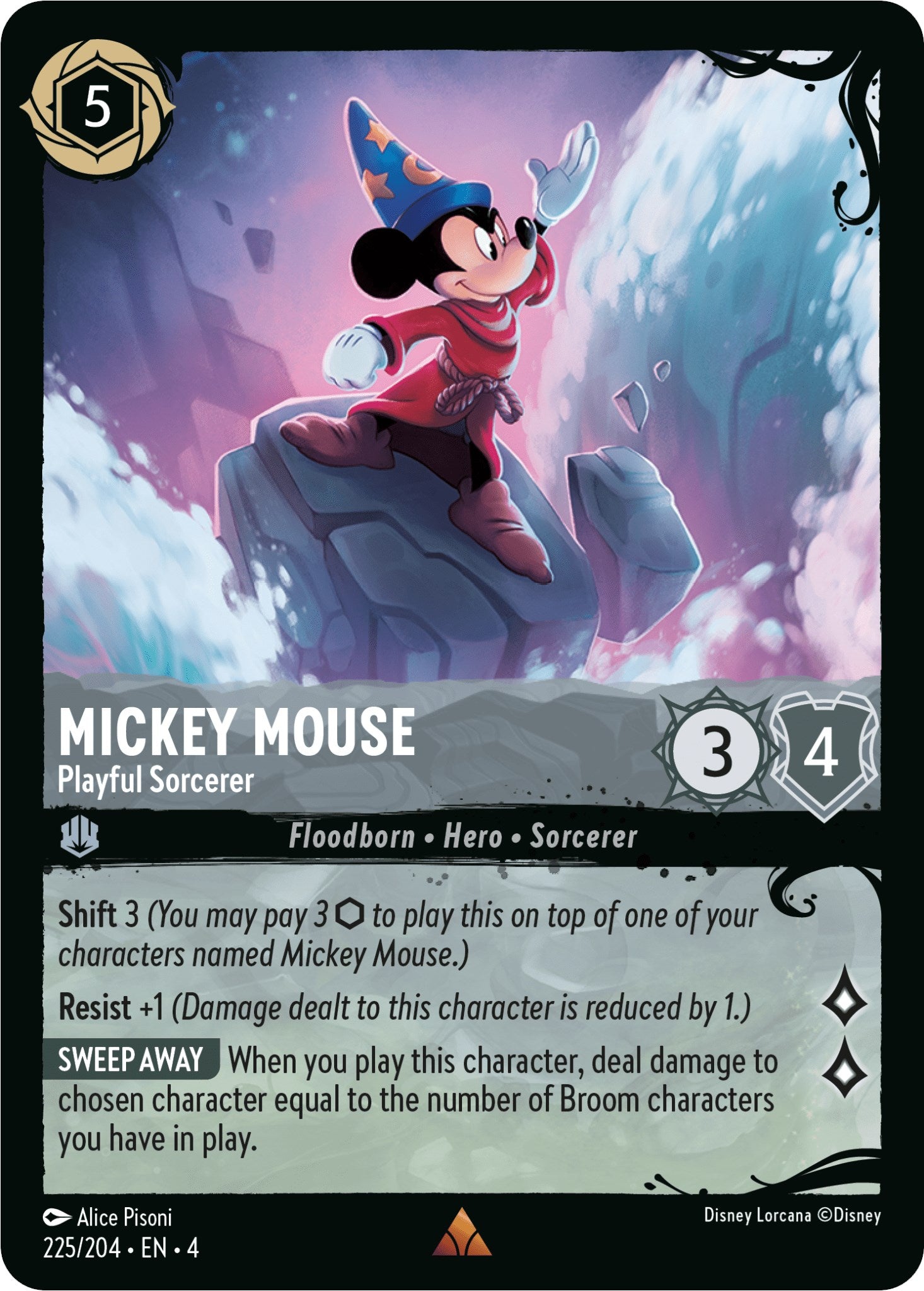Mickey Mouse - Playful Sorcerer (225/204) (225/204) [Illumineer's Quest: Deep Trouble] | Gamers Paradise