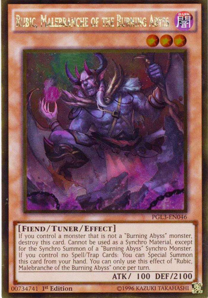 Rubic, Malebranche of the Burning Abyss [PGL3-EN046] Gold Rare | Gamers Paradise