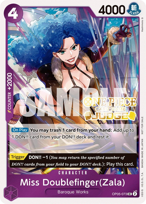 Miss Doublefinger(Zala) (Judge Pack Vol. 3) [One Piece Promotion Cards] | Gamers Paradise