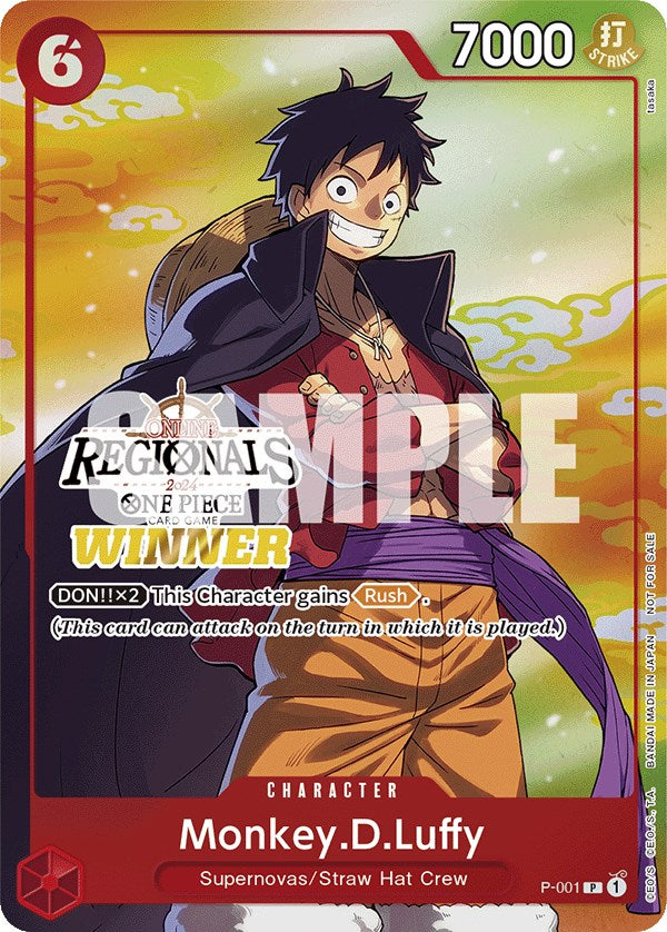 Monkey.D.Luffy (Online Regional 2024 Vol. 2) [Winner] [One Piece Promotion Cards] | Gamers Paradise