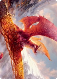 Goldspan Dragon Art Card (Gold-Stamped Signature) [Kaldheim Art Series] | Gamers Paradise