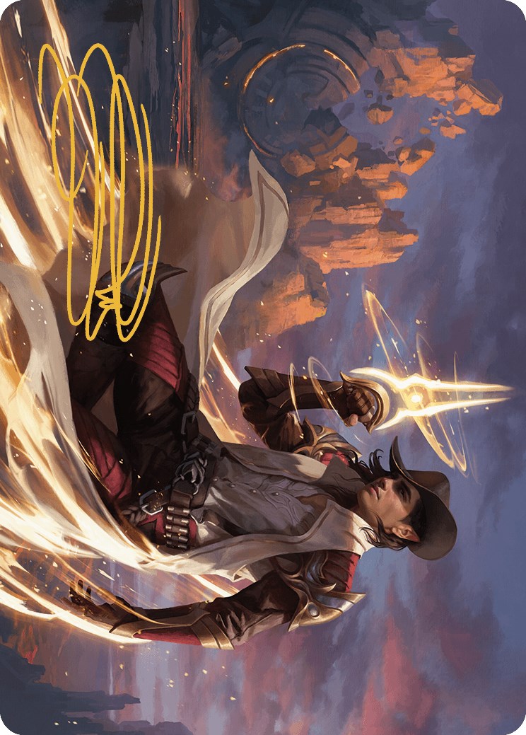 Kellan, the Kid Art Card (Gold-Stamped Signature) [Outlaws of Thunder Junction Art Series] | Gamers Paradise