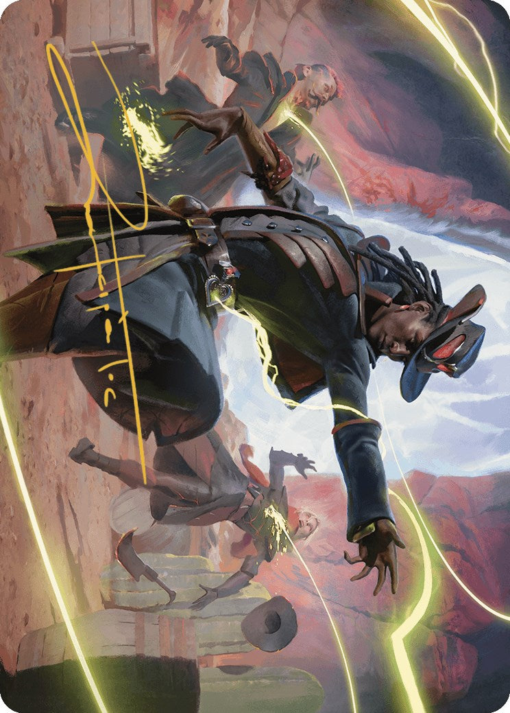 Lilah, Undefeated Slickshot Art Card (Gold-Stamped Signature) [Outlaws of Thunder Junction Art Series] | Gamers Paradise