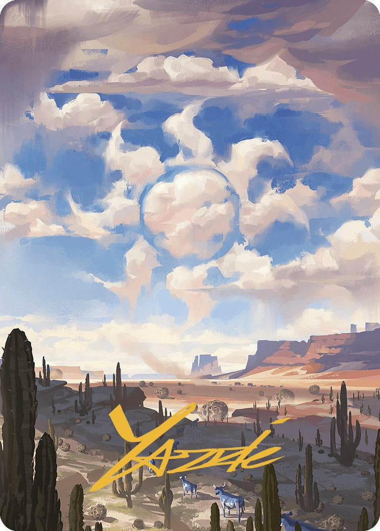Plains Art Card (Gold-Stamped Signature) [Outlaws of Thunder Junction Art Series] | Gamers Paradise