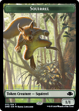 Zombie // Squirrel Double-Sided Token [Dominaria Remastered Tokens] | Gamers Paradise