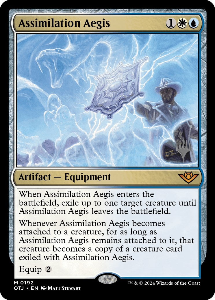 Assimilation Aegis (Promo Pack) [Outlaws of Thunder Junction Promos] | Gamers Paradise