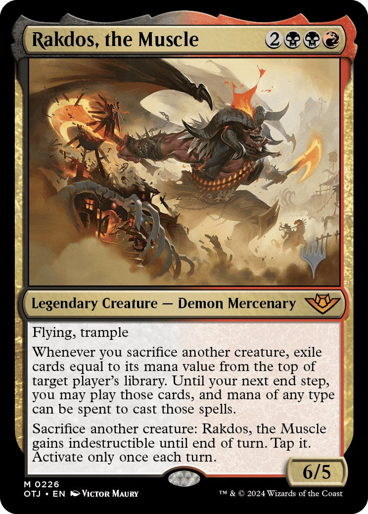 Rakdos, the Muscle (Promo Pack) [Outlaws of Thunder Junction Promos] | Gamers Paradise