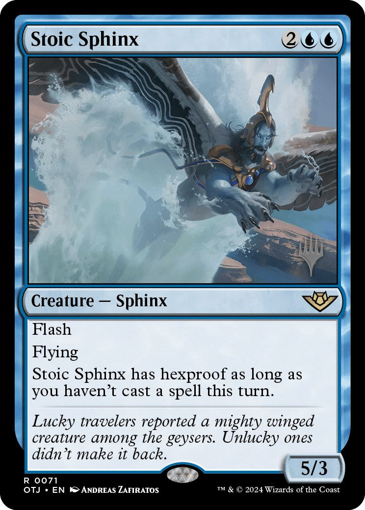 Stoic Sphinx (Promo Pack) [Outlaws of Thunder Junction Promos] | Gamers Paradise