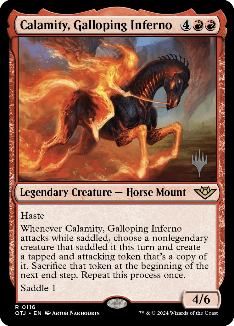 Calamity, Galloping Inferno (Promo Pack) [Outlaws of Thunder Junction Promos] | Gamers Paradise