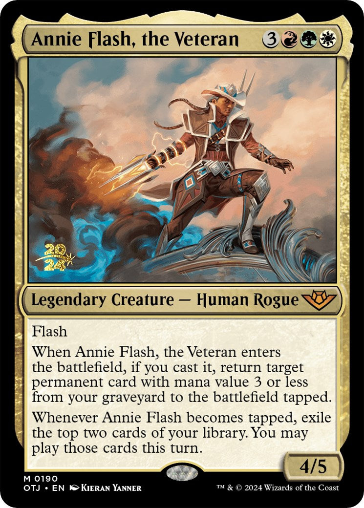 Annie Flash, the Veteran [Outlaws of Thunder Junction Prerelease Promos] | Gamers Paradise