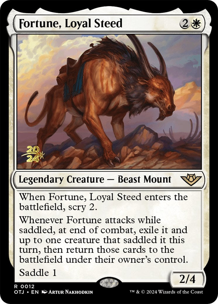 Fortune, Loyal Steed [Outlaws of Thunder Junction Prerelease Promos] | Gamers Paradise