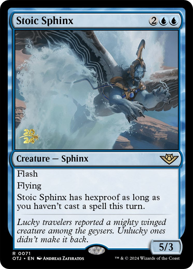 Stoic Sphinx [Outlaws of Thunder Junction Prerelease Promos] | Gamers Paradise