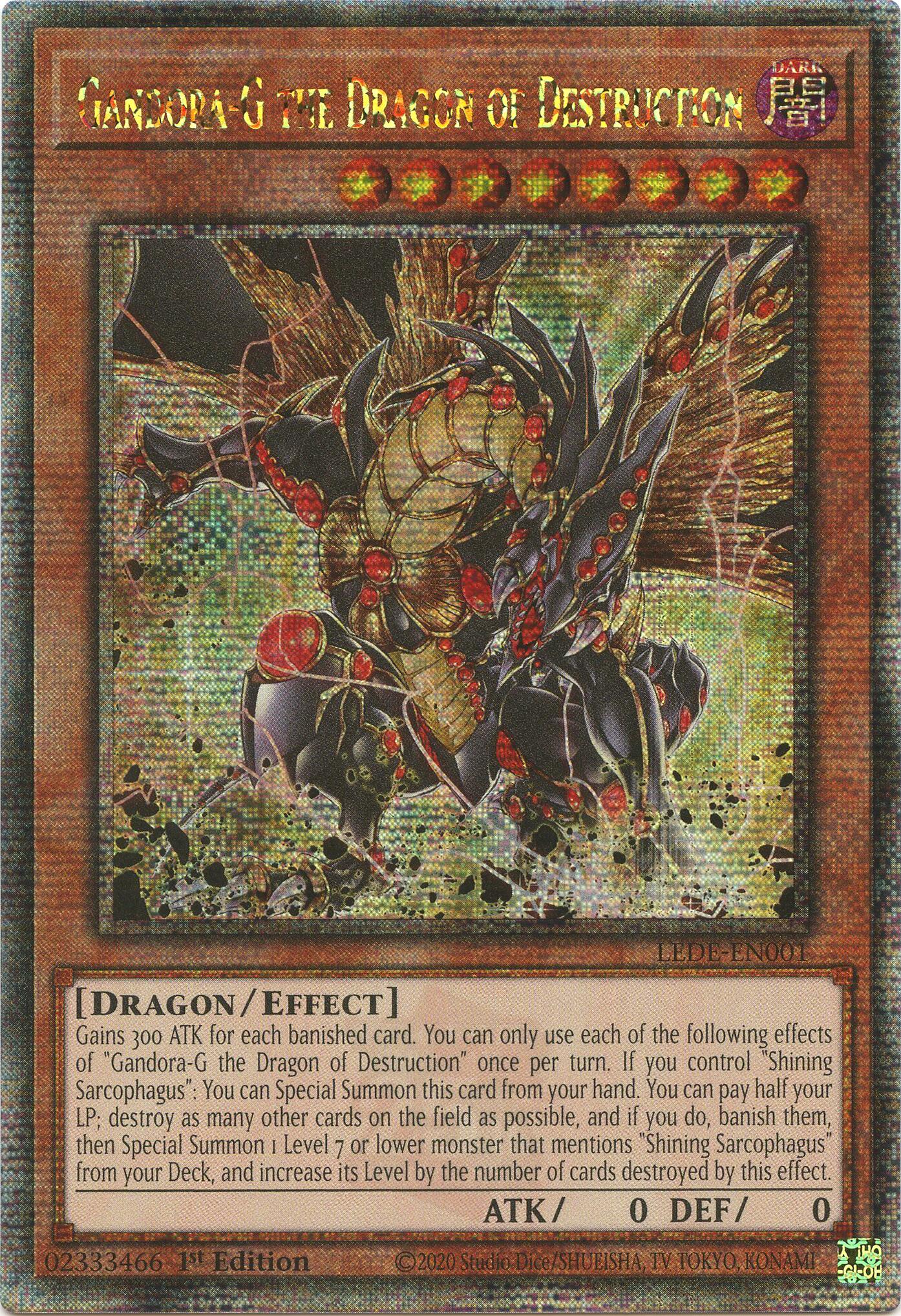 Gandora-G the Dragon of Destruction [LEDE-EN001] Quarter Century Secret Rare | Gamers Paradise