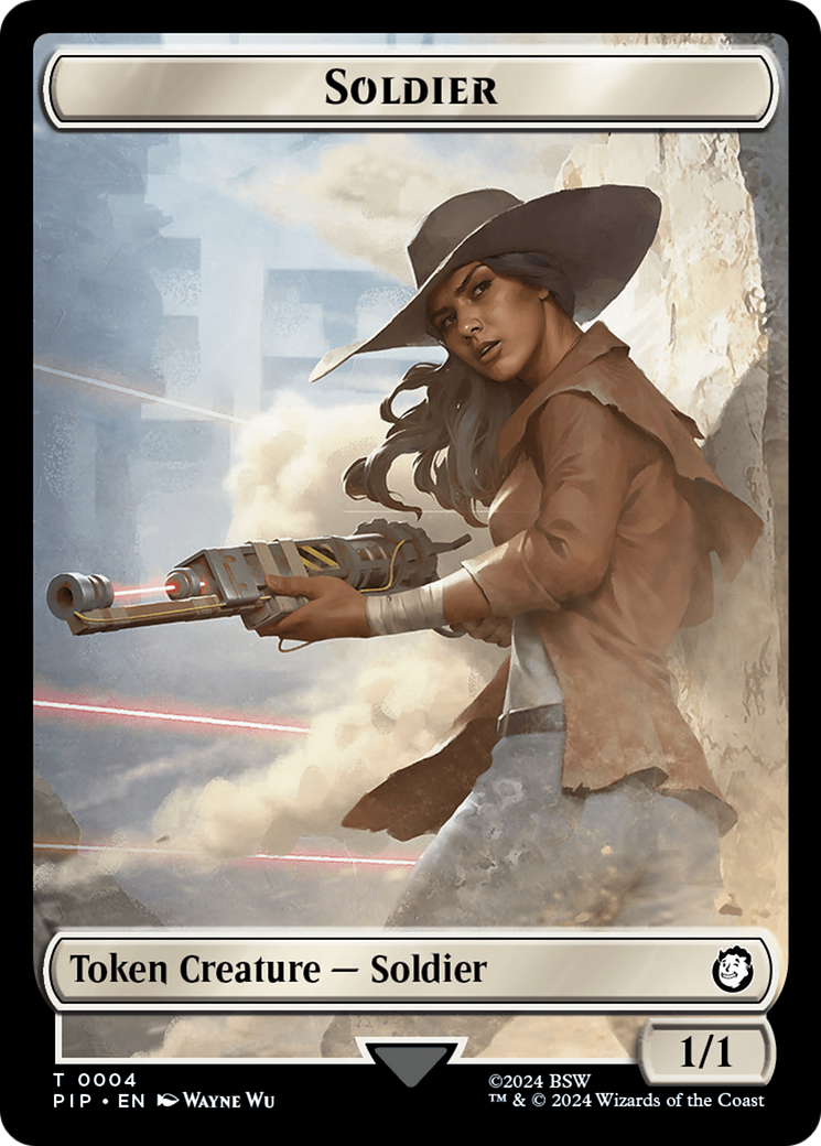 Radiation // Soldier (0004) Double-Sided Token [Fallout Tokens] | Gamers Paradise