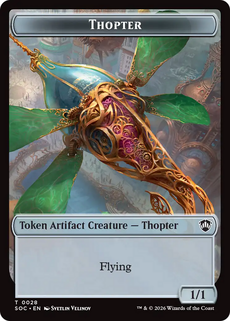 Phyrexian Germ // Thopter Double-Sided Token [Secrets of Strixhaven Commander Tokens] | Gamers Paradise