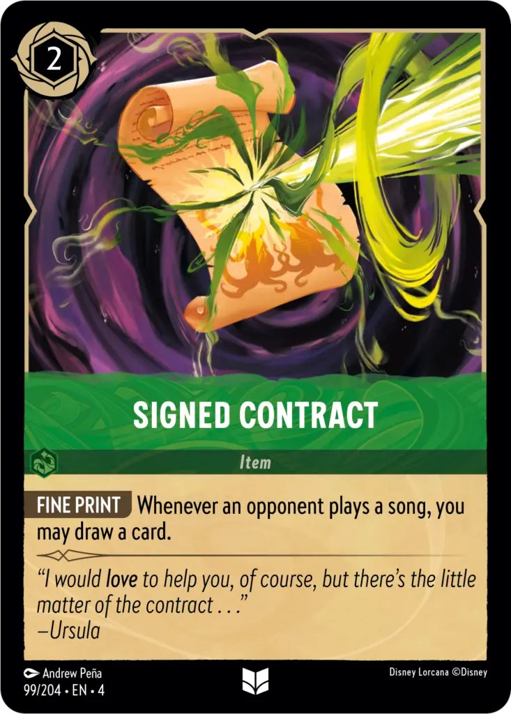 Signed Contract (99/204) [Ursula's Return] | Gamers Paradise