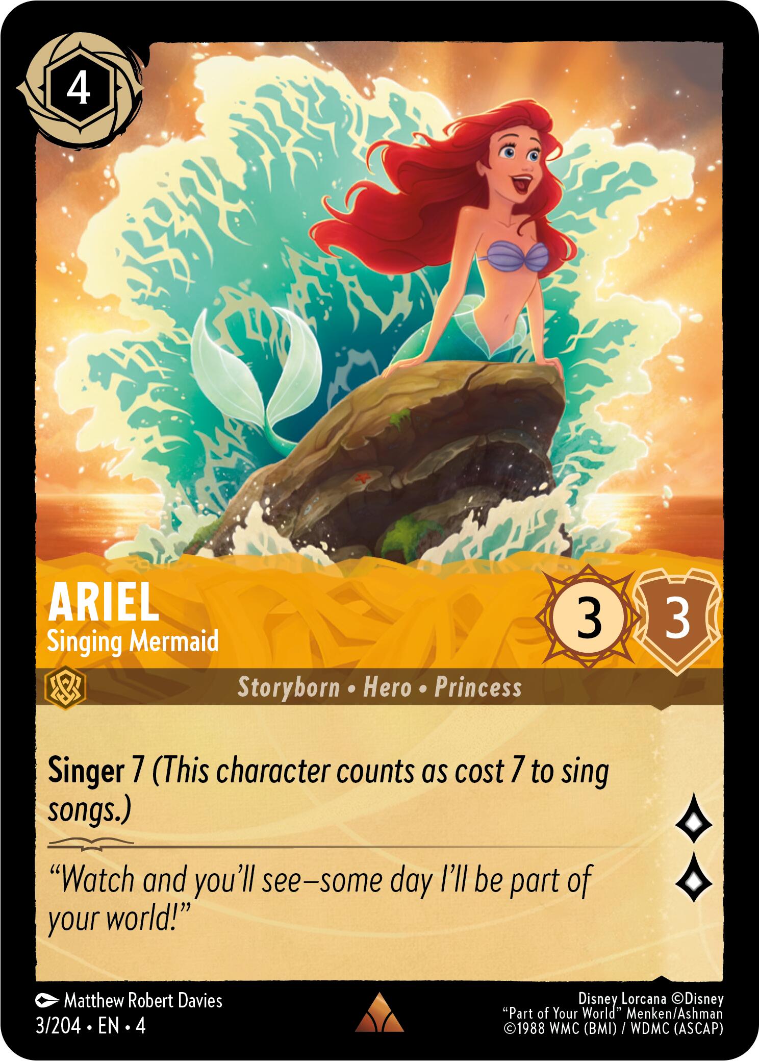 Ariel - Singing Mermaid (3/204) [Ursula's Return] | Gamers Paradise
